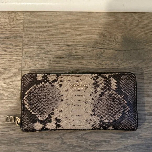 Coach Embossed Python Wallet - Picture 1 of 5